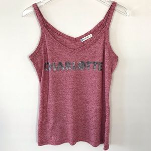 Flywheel Charlotte Tank Top Heathered Red L